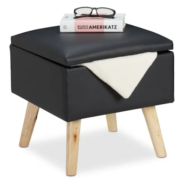 B2X Pallar>Pall med förvaringsutrymme Konstläder