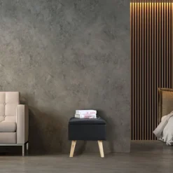 B2X Pallar>Pall med förvaringsutrymme Konstläder