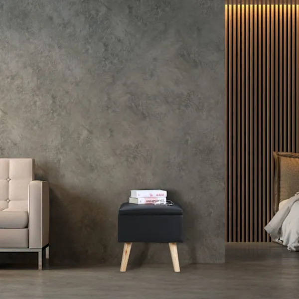 B2X Pallar>Pall med förvaringsutrymme Konstläder