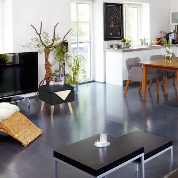 B2X Pallar>Pall med förvaringsutrymme Konstläder