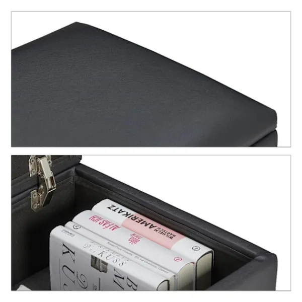 B2X Pallar>Pall med förvaringsutrymme Konstläder