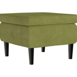 vidaXL Sittpuffar>Pall med träben ljusgrön sammet