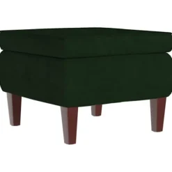vidaXL Sittpuffar>Pall med träben mörkgrön sammet
