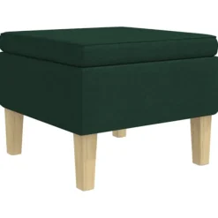 vidaXL Sittpuffar>Pall med träben mörkgrön tyg