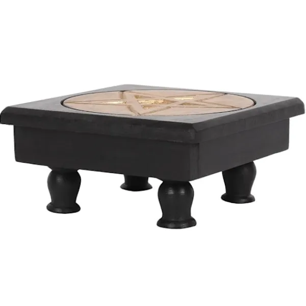 S.Different Småbord>Pentagram Altare Liten Bord i Trä