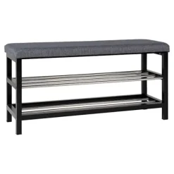 HOUSE NORDIC Balkongmöbler>2-plans bänk med svarta ben 100 x 34 x 50 cm