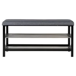 HOUSE NORDIC Balkongmöbler>2-plans bänk med svarta ben 100 x 34 x 50 cm