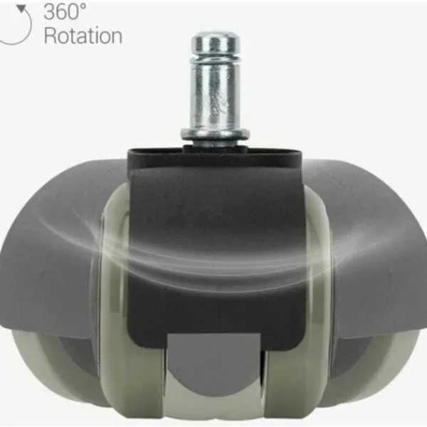 Kontorsmöbler>{PL}KZQ Hjul för kontorsstol - Set med 5 hjul för kontorsstol - Ersättningshjul 11/50 mm - Tyst stolsfot för hårda golv - Grå