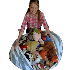 NICEGOU Sittsäckar>Plyschleksak bollförvaringsväska Fotboll Basketboll baseboll Rugby sittsäck (18 tum Baseboll)