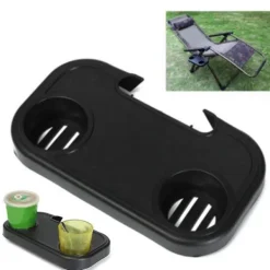 Småbord>Portabel hopfällbar stol sidobord, strandstol brickhållare