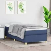 vidaXL Sängar>Ramsäng med madrass blå 80x200 cm tyg