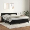 vidaXL Sängar>Ramsäng med madrass svart 160x200 cm sammet