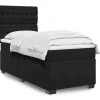 vidaXL Sängar>Ramsäng med madrass svart 90x200 cm sammet