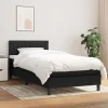 vidaXL Sängar>Ramsäng med madrass svart 90x200 cm tyg