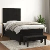 vidaXL Sängar>Ramsäng med madrass svart 80x200 cm sammet