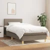 vidaXL Sängar>Ramsäng med madrass taupe 80x200 cm tyg