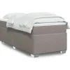 vidaXL Sängar>Ramsäng med madrass taupe 90x190 cm tyg