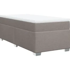 vidaXL Sängar>Ramsäng med madrass taupe 90x190 cm tyg