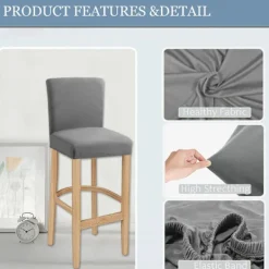 BästaGåva Stolar>REA Barstolskydd, Avtagbart Stretch Tvättbart Stolsöverdrag Kompatibelt med Sho