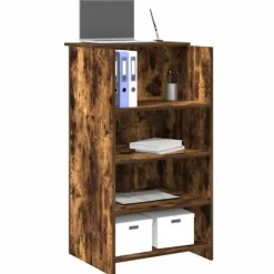 vidaXL Skåp>Receptionsdisk rökfärgad ek 55x50x103,5 cm konstruerat trä