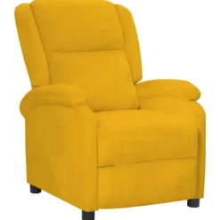 vidaXL Fåtöljer>Reclinerfåtölj gul sammet