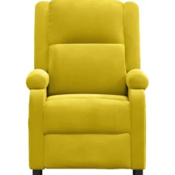 vidaXL Fåtöljer>Reclinerfåtölj gul sammet