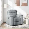 vidaXL Fåtöljer>Reclinerfåtölj ljusgrå tyg