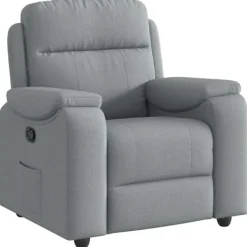 vidaXL Fåtöljer>Reclinerfåtölj ljusgrå tyg