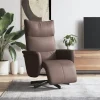 vidaXL Fåtöljer>Reclinerfåtölj med fotstöd brun konstläder