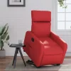 vidaXL Fåtöljer>Reclinerfåtölj med uppresningshjälp röd konstläder