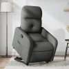 vidaXL Fåtöljer>Reclinerfåtölj med uppresningshjälp mörkgrå tyg