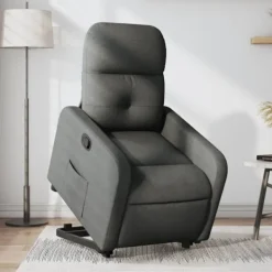 vidaXL Fåtöljer>Reclinerfåtölj med uppresningshjälp mörkgrå tyg