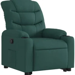 vidaXL Fåtöljer>Reclinerfåtölj med uppresningshjälp mörkgrön tyg