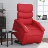 vidaXL Fåtöljer>Reclinerfåtölj med uppresningshjälp röd konstläder