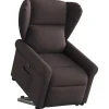 vidaXL Fåtöljer>Reclinerfåtölj med uppresningshjälp mörkbrun tyg