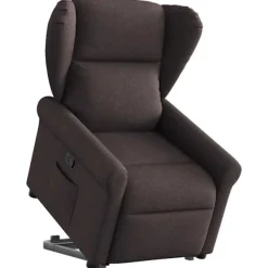 vidaXL Fåtöljer>Reclinerfåtölj med uppresningshjälp mörkbrun tyg