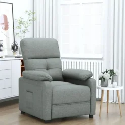 vidaXL Fåtöljer>Reclinerfåtölj mörkgrå tyg
