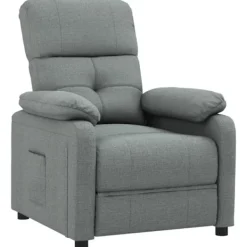 vidaXL Fåtöljer>Reclinerfåtölj mörkgrå tyg
