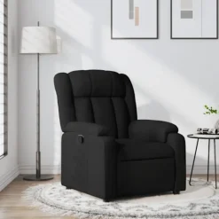 vidaXL Fåtöljer>Reclinerfåtölj svart tyg