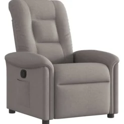 vidaXL Fåtöljer>Reclinerfåtölj taupe tyg