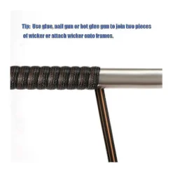 Balkongmöbler>Reparationssats för rotting, plastrotting kompatibel med reparation av platta rottingmöbler