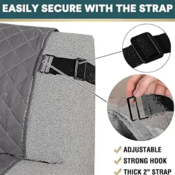 Soffor>Rl Vattentät Soffaöverdrag Quiltat Soffa Skydd Överdrag För 2 Kuddar Soffa Vattentät Grå Soffa