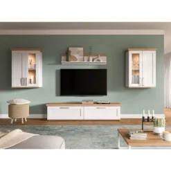 Rootz Living Tv-Bänkar>Rootz 4 -stycks vardagsrumsset - Möbeluppsamling - Hemlagringslösning - gott om utrymme - 336 cm x 161 cm x 40 cm