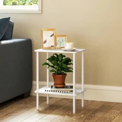 Rootz Living Småbord>Rootz 2 Tier Side Table - Accent Table - soffbord - Extra förvaring - 40 cm x 30 cm x 52,2 cm