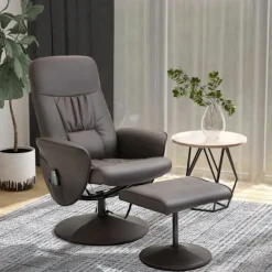 Rootz Living Fåtöljer>Rootz Avslappningsstol med fotpall - Liggfunktion - Massagestol