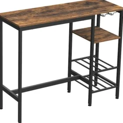 Rootz Living Småbord>Rootz Barbord - Vinglashållare - Industriell - Brun / Svart - 11