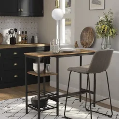 Rootz Living Småbord>Rootz Barbord - Vinglashållare - Industriell - Brun / Svart - 11