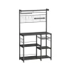Rootz Living Köksö>Rootz Ebony-Black Kitchen Baker's Rack - Förvaringsställ - Organizer - Spånskiva och stål - 42cm x 90cm x 167,3cm - Heavy Duty - Multifunktionell - Ut | Fyndiq