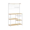 Rootz Living Köksö>Rootz Golden Oak White Köksförvaringsställ - Skafferiorganisatör - Skåphylla - Spån- och stålkonstruktion - 42cm x 90cm x 167,3cm - Heavy Duty - Enkel | Fyndiq