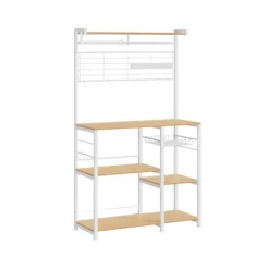 Rootz Living Köksö>Rootz Golden Oak White Köksförvaringsställ - Skafferiorganisatör - Skåphylla - Spån- och stålkonstruktion - 42cm x 90cm x 167,3cm - Heavy Duty - Enkel | Fyndiq
